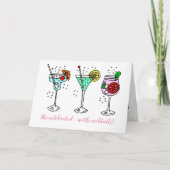 カクテル祝誕生日 カード (正面)