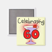 カクテル祝60枚のTシャツとギフト マグネット (正面/裏面)