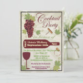 カクテル素朴パーティの招待状 招待状 (スタンド正面)