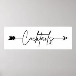 カクテル結婚の矢印の記号 ポスター