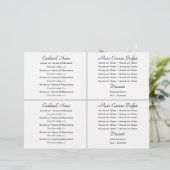 カクテル結婚ビュッフェのメニューテンプレート (スタンド正面)