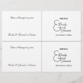 カクテル結婚ビュッフェのメニューテンプレート (裏面)