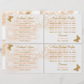 カクテル結婚ビュッフェのメニューテンプレート (正面/裏面)