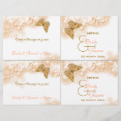 カクテル結婚ビュッフェのメニューテンプレート (裏面)