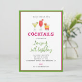 カクテル誕生日招待 案内状 (スタンド正面)