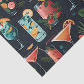 カクテル飲料パターン。アルコール飲料 薄葉紙 (詳細)