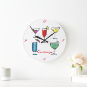 カクテル飲料品揃えサンダー_コーブ ラージ壁時計 (ホーム)
