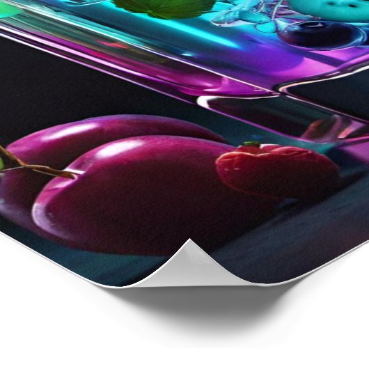 カクテル鮮やかグラス ポスター (角)