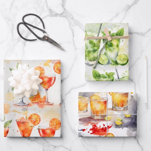 カクテル7:00 ラッピングペーパーシート (正面)