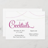 カクテル ご招待 招待状 (正面/裏面)