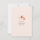 カクテル「どこで何してた？」 ブライダルシャワーゲーム 招待状 (裏面)