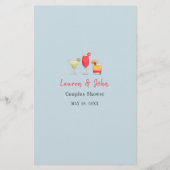 カクテル「どこにいた」ブライダルシャワーゲーム (裏面)