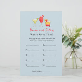 カクテル「どこにいた」ブライダルシャワーゲーム