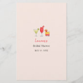 カクテル「どこにいた」ブライダルシャワーゲーム (裏面)