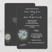 カクテル ウェディング リハーサル 招待状 (正面/裏面)