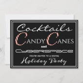 カクテル、キャンディキャン&サイバースペースホリデーパーティー 招待状 (正面)
