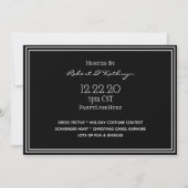 カクテル、キャンディーケイン、サイバースペースのホリデーパーティー 招待状 (裏面)