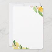 カクテル グラス レモン ブライダル ランチョン 招待状 (裏面)