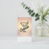 カクテル/グラマー金ゴールドグリッター 名刺 (スタンド正面)