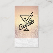 カクテル/グラマー金ゴールドグリッター 名刺 (正面)