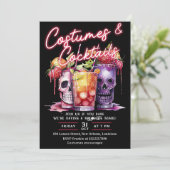 カクテル&コスチュームスカル大人ハローウィンパーティ 招待状 (スタンド正面)