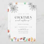 カクテル&コスチュームハローウィンパーティ招待状 招待状 (正面/裏面)