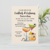 カクテル&コスチューム招待状 招待状 (スタンド正面)