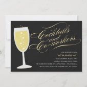 カクテル&コーワーカーズホリデーパーティ招待状 招待状 (正面)