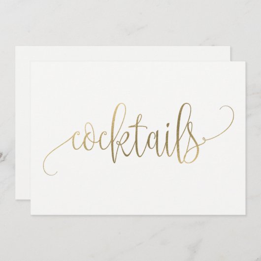 カクテル サイン - Lovely Calligraphy (正面/裏面)