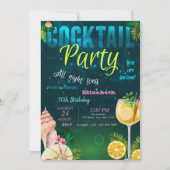 カクテル・シーシェルの夏の誕生日パーティー 招待状 (正面)