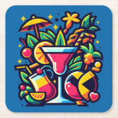 カクテル スクエアペーパーコースター (正面)