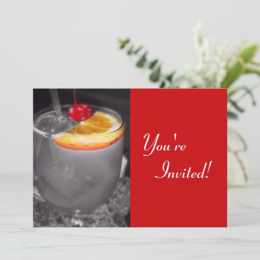 カクテル ドリンク 招待状 (スタンド正面)