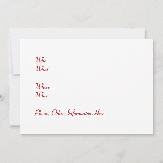 カクテル ドリンク 招待状 (裏面)