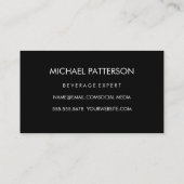 カクテル/バーテンダー(メタリック金ゴールド) 名刺 (裏面)