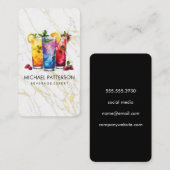 カクテル/バーテンダー/レストラン 名刺 (正面/裏面)