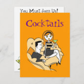 カクテル/パーティの招待状招待状by SRF 招待状 (正面/裏面)