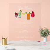 カクテル&パーティーバードリンク結婚ズのメニュー アクリルサイン (ウェディング)