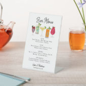 カクテル&パーティーバードリンク結婚ズのメニュー 台座サイン (インサイチュ)