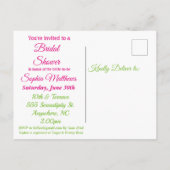 カクテル ブライズシャワー 招待状 (裏面)