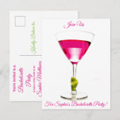 カクテル・ブライズパーティー招待状 インビテーションポストカード (正面/裏面)