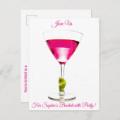 カクテル ブライズメイド パーティー 招待状 (正面/裏面)