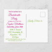 カクテル ブライズメイド パーティー 招待状 (裏面)