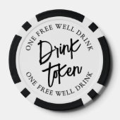 カクテル ブラック ホワイト ウェディング ドリンク ポーカーチップ (裏面)