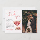 カクテル ブランシュ & バブル ブライズシャワー フォト サンキューカード (正面)