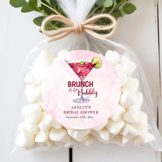 カクテル ブランシュ & バブル ブライズシャワー ラウンドシール