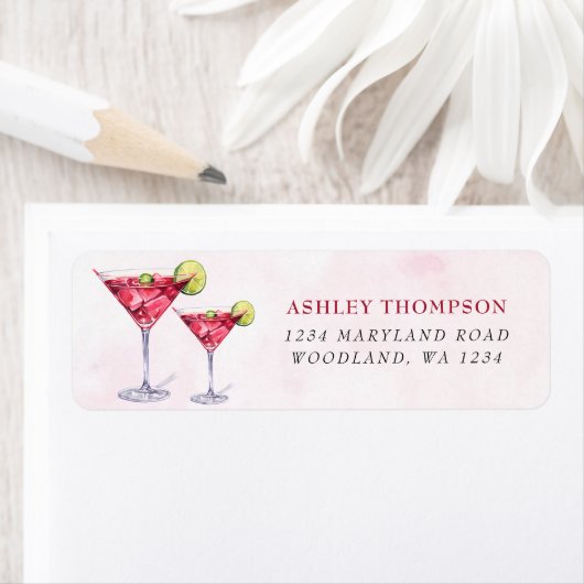 カクテル ブランシュ & バブル ブライズシャワー ラベル (インサイチュ)