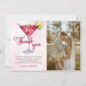 カクテル ブランシュ＆バブル ブライダルシャワー フォト サンキューカード (正面)