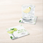 カクテル マーグス アンド マトリモニー ブライダル シャワー スクエアペーパーコースター (インサイチュ)