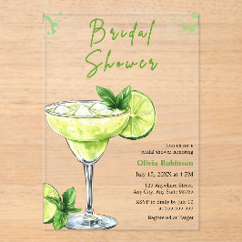 カクテル マーグス＆マトリモニー マーガリータ ブライダルシャワー アクリル招待状