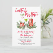 カクテル&ミスタルトーフェスティバルドリンクホリデーパーティー 招待状 (スタンド正面)